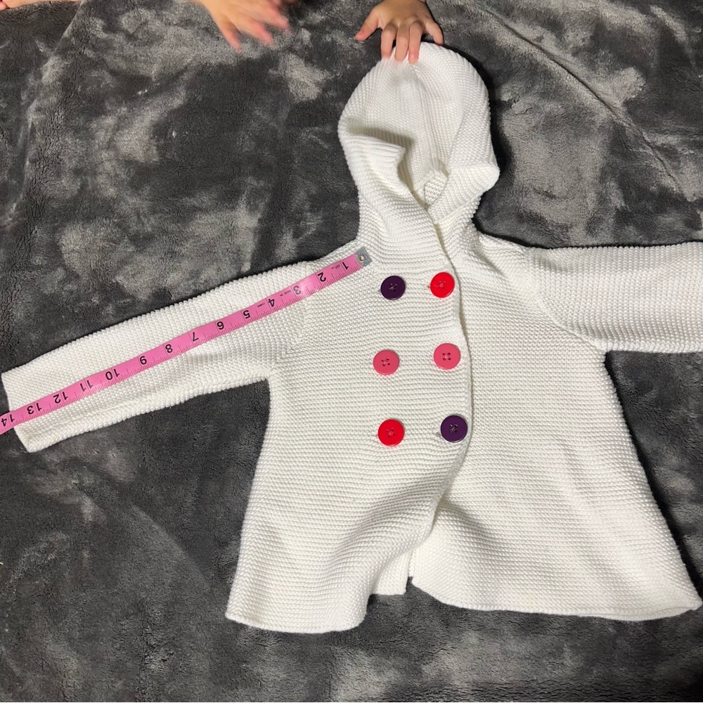 First Impressions Hooded cardigan sweater